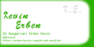 kevin erben business card